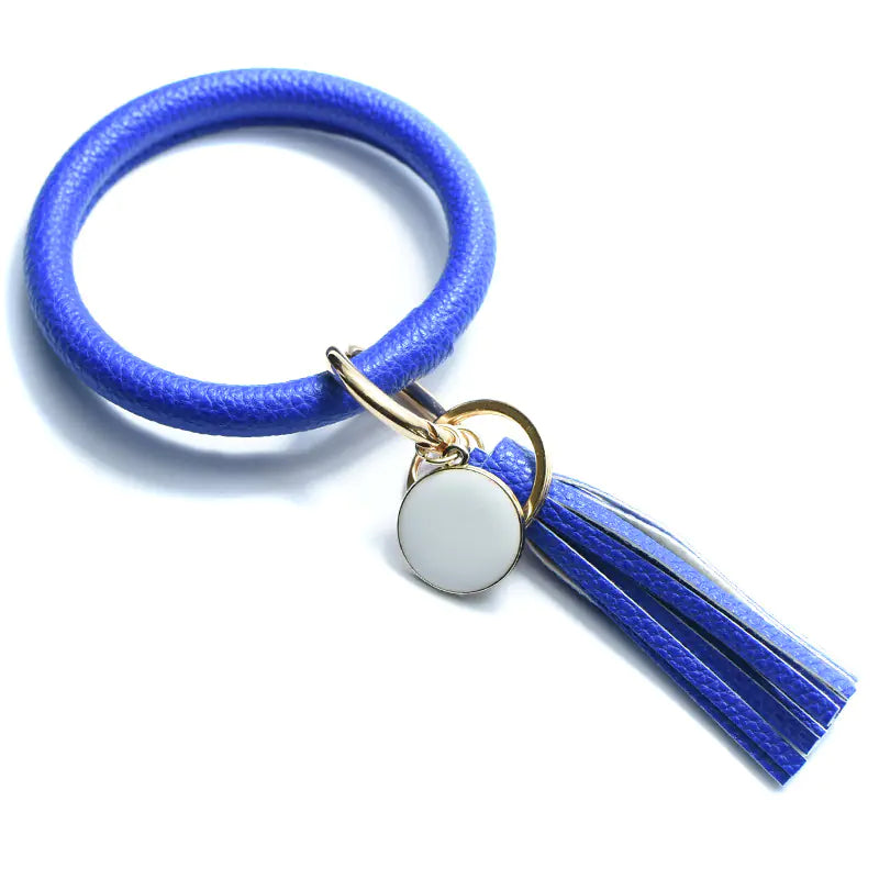 Colorful Tassel Leather Bracelet – Adjustable Unisex Wristband – Gift Ready