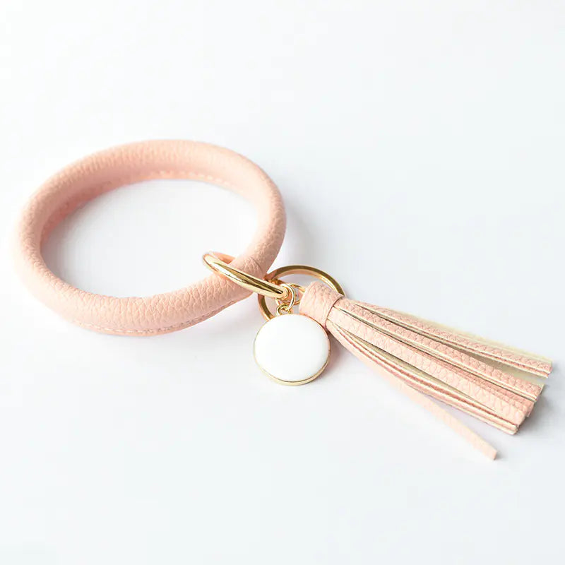 Colorful Tassel Leather Bracelet – Adjustable Unisex Wristband – Gift Ready