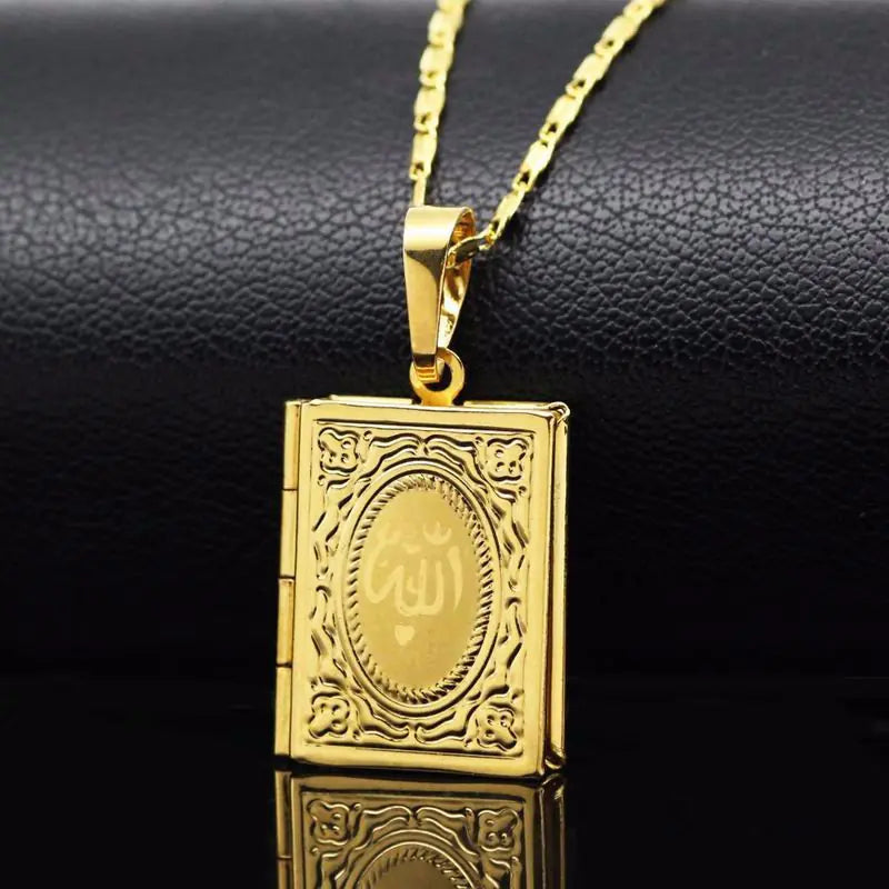 Muslim Necklace with Allah Totem in Pure Copper Frame