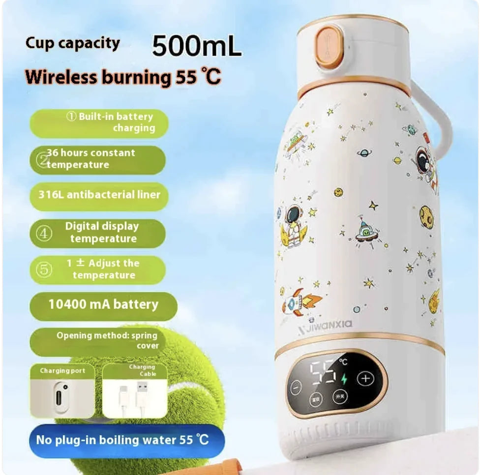 Wireless Portable Electric Kettle – M2 Wellness/Rechargeable Mini Travel Kettle/USB Smart Kettle – 500ml