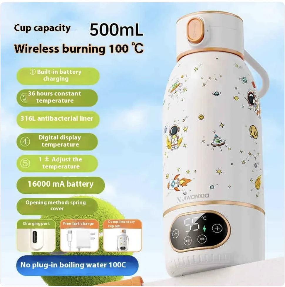 Wireless Portable Electric Kettle – M2 Wellness/Rechargeable Mini Travel Kettle/USB Smart Kettle – 500ml