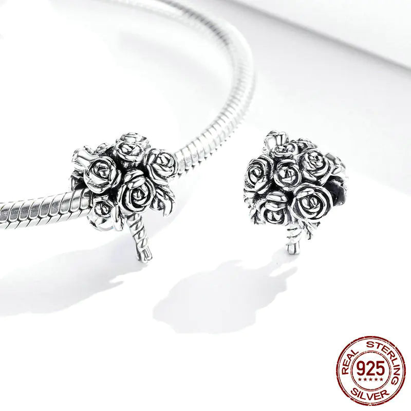 S925 Silver Beads for DIY Romantic Wedding Bracelets