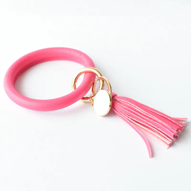 Colorful Tassel Leather Bracelet – Adjustable Unisex Wristband – Gift Ready