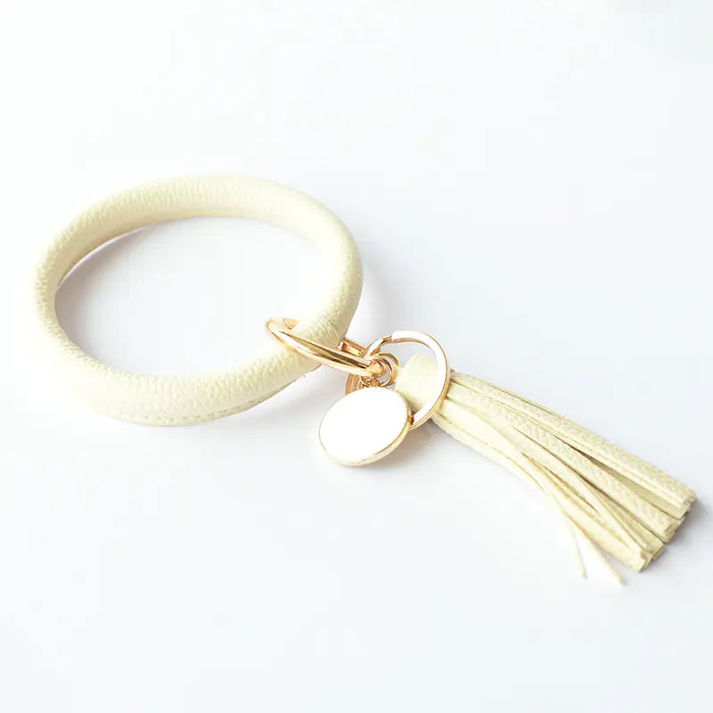 Colorful Tassel Leather Bracelet – Adjustable Unisex Wristband – Gift Ready