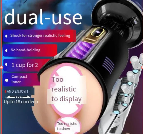 Dual-Channel Male Pleasure Device – Hands-Free Design