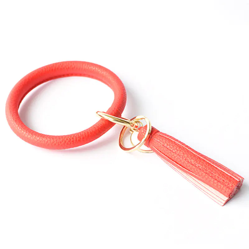 Colorful Tassel Leather Bracelet – Adjustable Unisex Wristband – Gift Ready