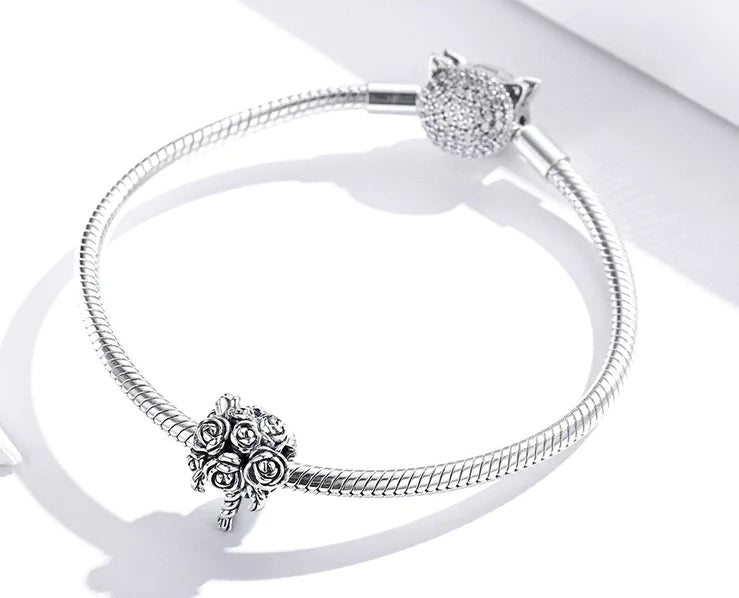S925 Silver Beads for DIY Romantic Wedding Bracelets