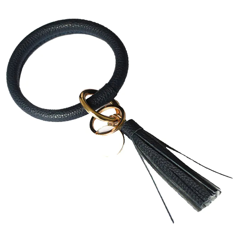 Colorful Tassel Leather Bracelet – Adjustable Unisex Wristband – Gift Ready