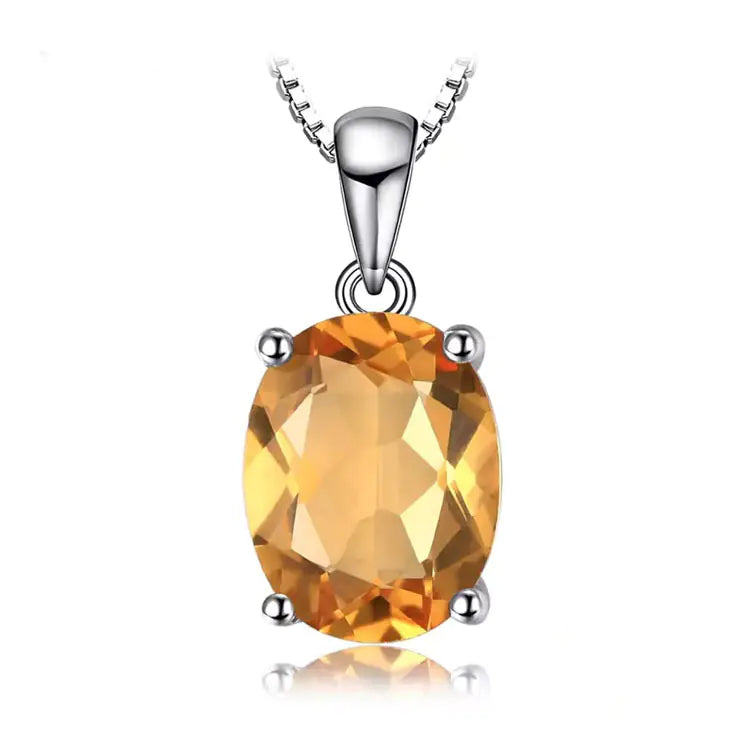 S925 Silver Topaz Zircon Necklace for Women