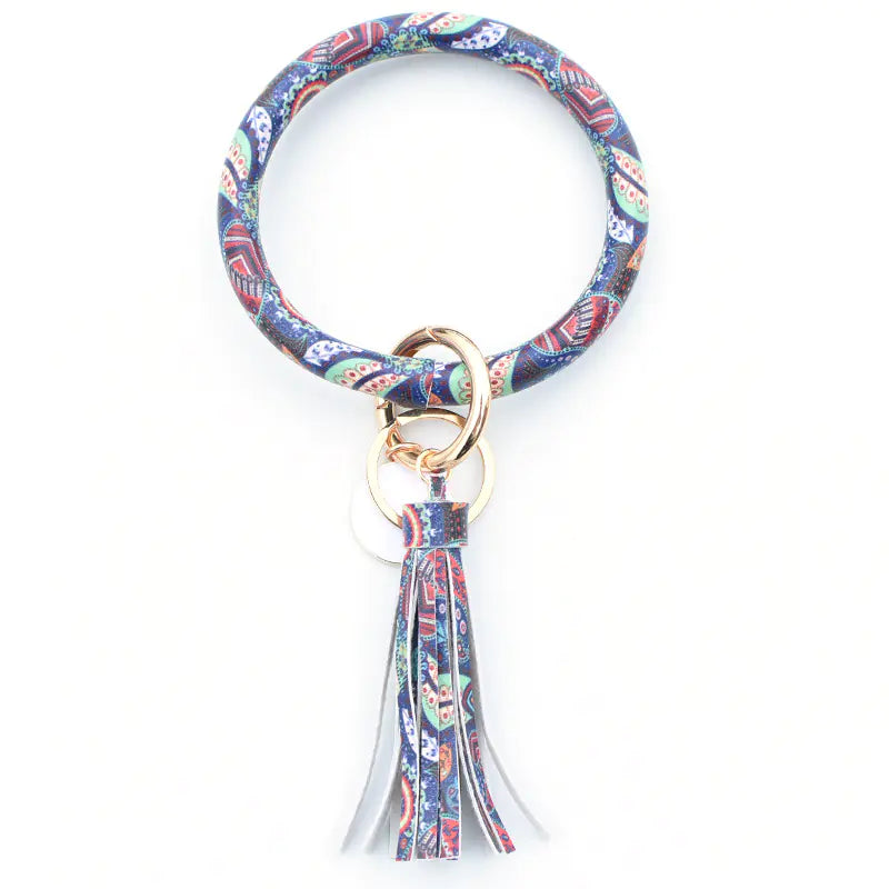 Colorful Tassel Leather Bracelet – Adjustable Unisex Wristband – Gift Ready