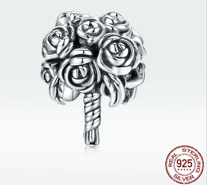 S925 Silver Beads for DIY Romantic Wedding Bracelets