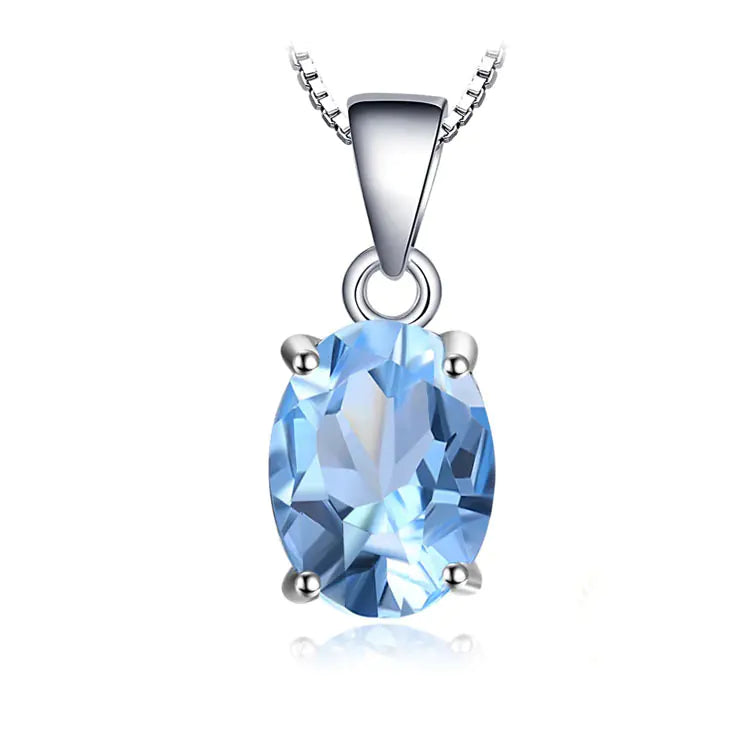 S925 Silver Topaz Zircon Necklace for Women