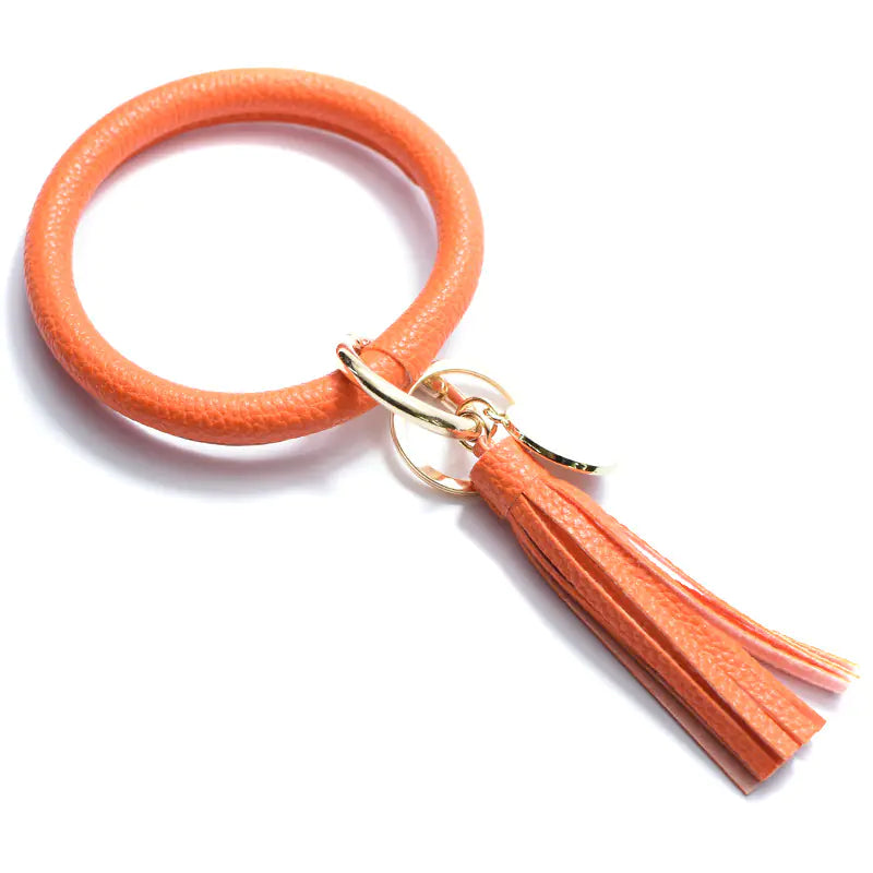 Colorful Tassel Leather Bracelet – Adjustable Unisex Wristband – Gift Ready