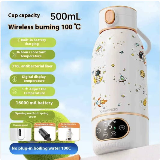 Wireless Portable Electric Kettle – M2 Wellness/Rechargeable Mini Travel Kettle/USB Smart Kettle – 500ml