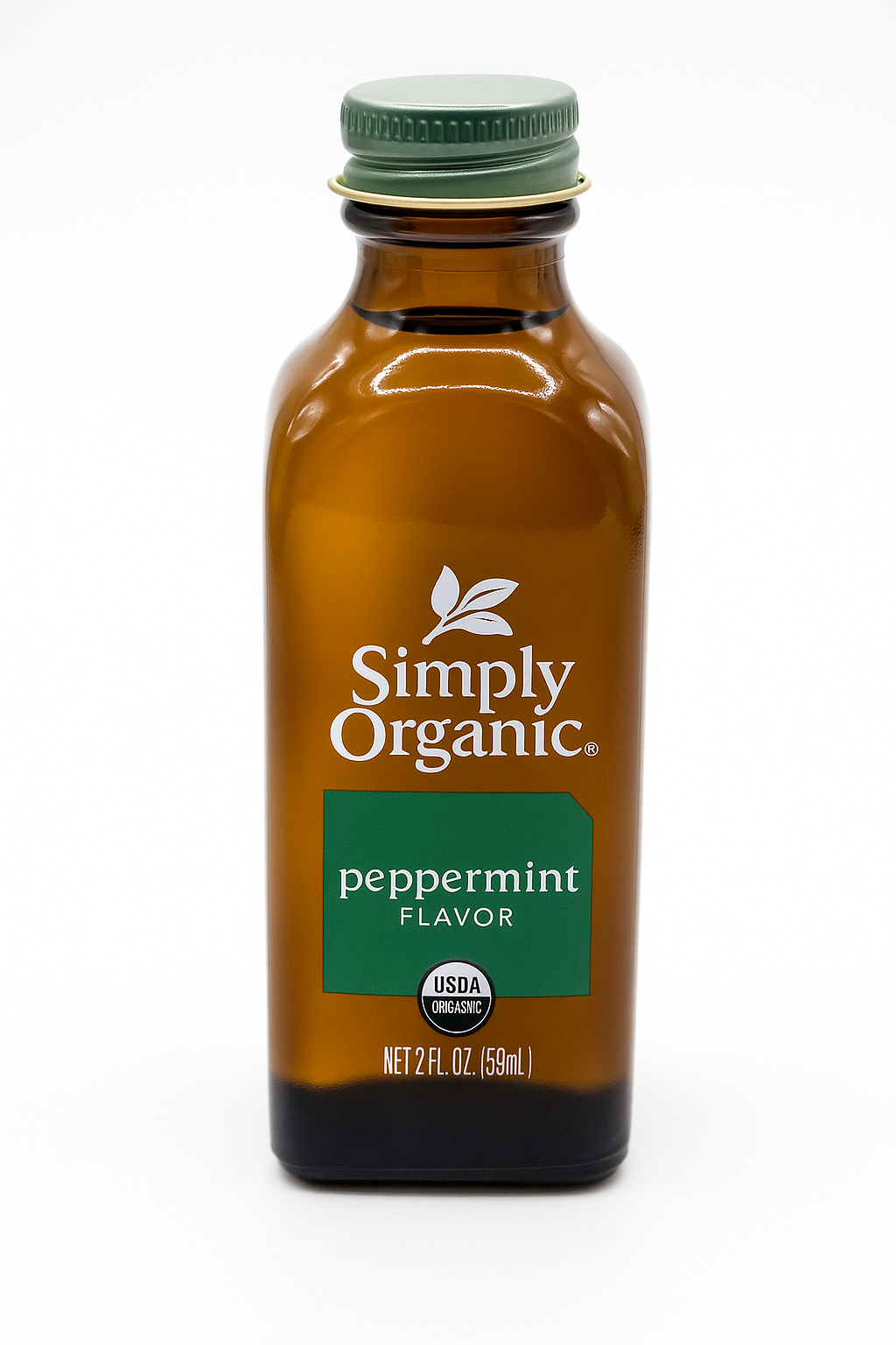 Simply Organic Peppermint Flavor – 2 fl oz (59 mL) USDA Organic, Natural Extract for Baking & Beverages