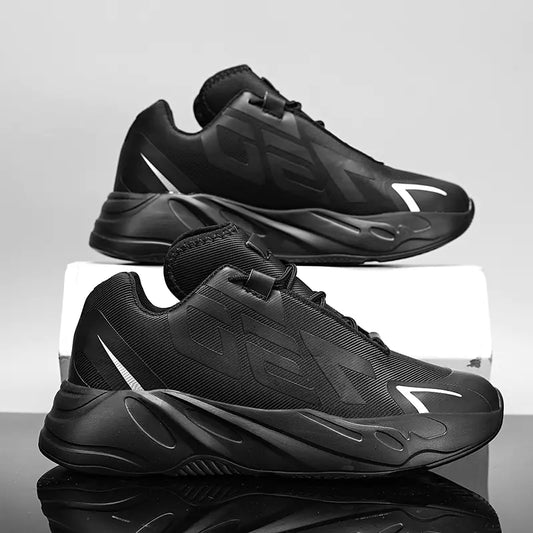 men's shoes, dad sneakers, chunky sneakers, black sneakers, streetwear, fashion shoes, zapatillas deportivas, suela gruesa, estilo urbano
