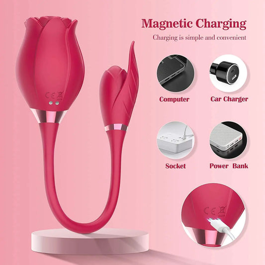 Double-Head Vibrator for Women - Adult Pleasure Toy