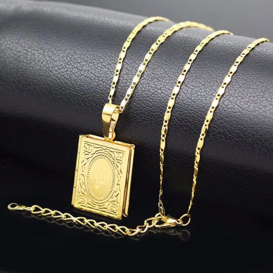 Muslim Necklace with Allah Totem in Pure Copper Frame