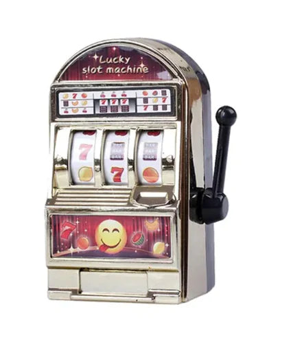 Mini Slot Machine Bank – Classic Casino Toy for Home or Office